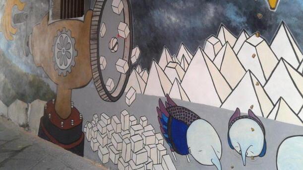 Deturpato il murale “tritamonti” 