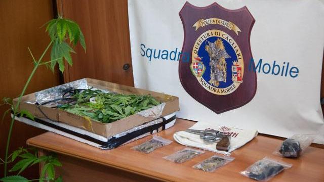 Cagliari, due arresti per armi illegali e spaccio di droga 