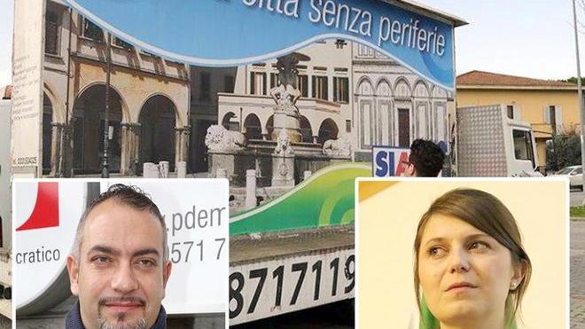 Il maxi-manifesto “in conto” a Torrigiani