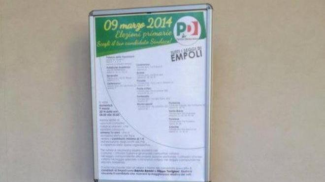 Protesta per un manifesto del Pd