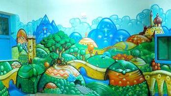 Il murales di Milaneschi colora la vita in carcere