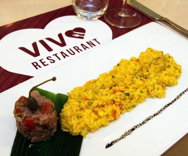 Il risotto Milano-Tokio autentico vanto del Vivo