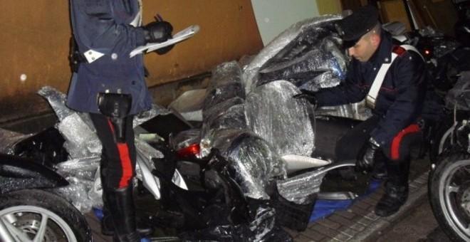 Ecco il nascondiglio delle moto rubate 