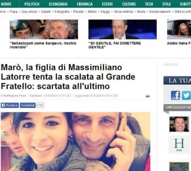La figlia del marò: «Prendetemi al Grande Fratello» 