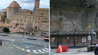 Volterra, cede un terrapieno storico: in pericolo l'acropoli etrusca
