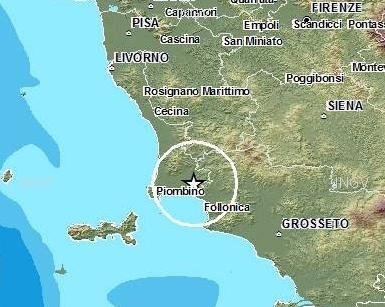Trema la terra in Maremma, epicentro a 10 chilometri da Follonica 