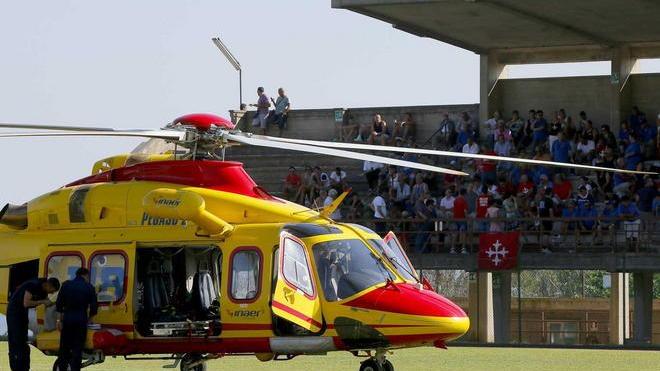 In elicottero a Bergamo per il trapianto di cuore