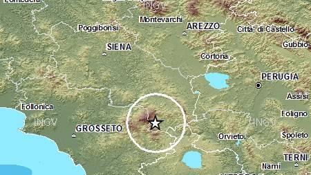 Scossa di terremoto tra le province di Grosseto e Siena