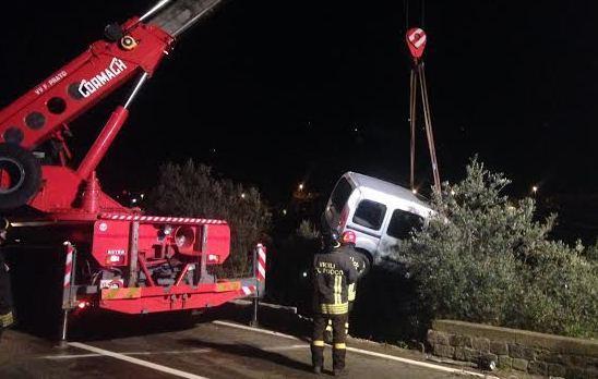 Grave pedone investito Auto nella scarpata: illesi
