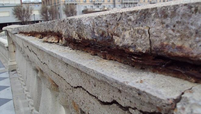 Terrazza: restauro della balaustra 