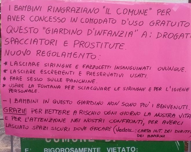 Prato, giardini della “Passerella” in mano a spacciatori e prostitute 