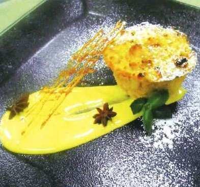 Rivisitazione budino di pane ad opera di Massimo Bizzi