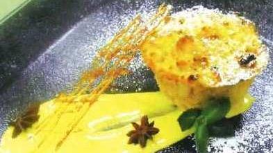 Rivisitazione budino di pane ad opera di Massimo Bizzi