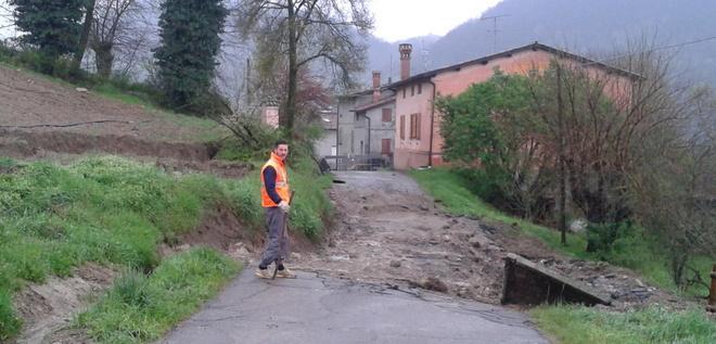 Interrotta per una frana la strada a Beleo 