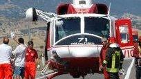Turista cade dalla moto: soccorso con un elicottero