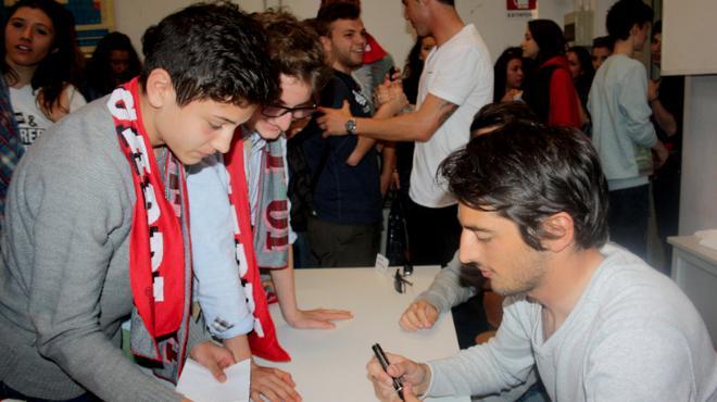 I giocatori del Carpi al Liceo Fanti