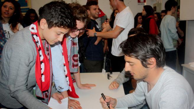 I giocatori del Carpi al Liceo Fanti