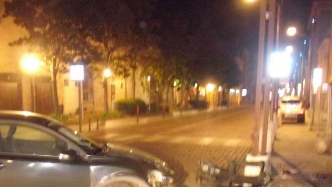 Auto impazzita di notte in Corso Fanti