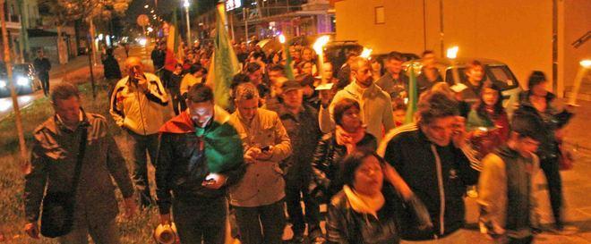 Fiaccole al Barco per la sicurezza 