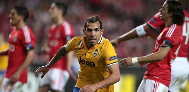 Tevez-gol ma la Juve cede il primo round al Benfica 