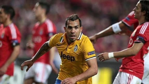 Tevez-gol ma la Juve cede il primo round al Benfica