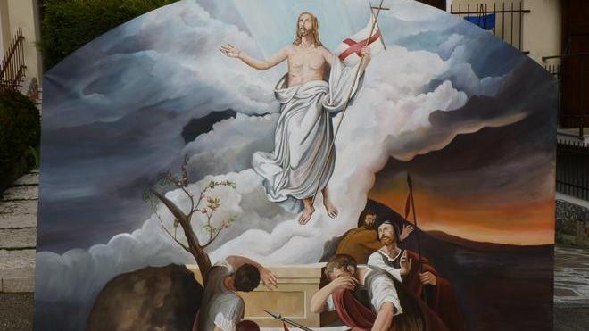 Un “Cristo risorto” dipinto per la chiesa dal rotegliese Aranci