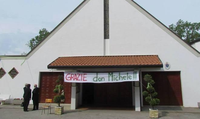 La comunità ha salutato don Michele 
