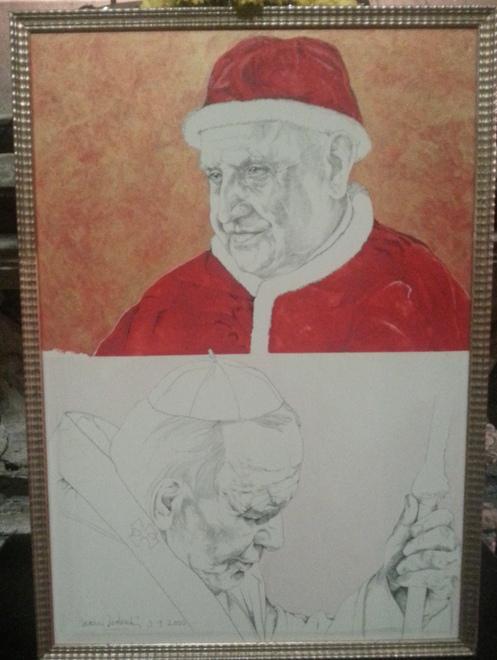 Quadro dei due papi all’oratorio 