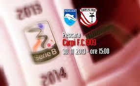 Calcio serie B/ Il Carpi travolge il  Pescara  2-0- RIVEDI LA DIRETTA 