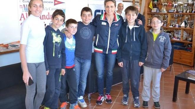 La campionessa olimpica Sensini in visita al Club Arzachena