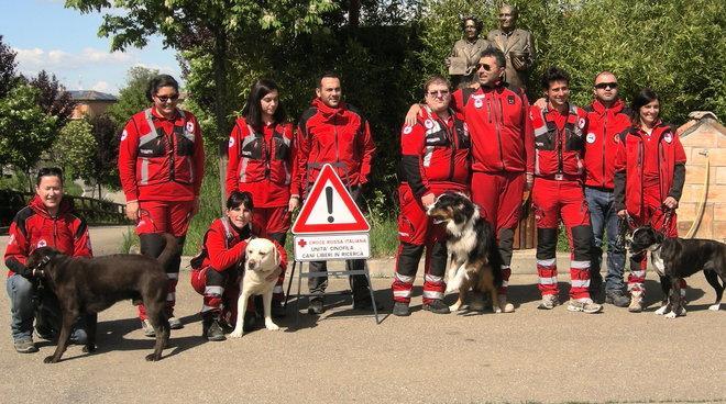 Ricognizione delle unità cinofile della Cri