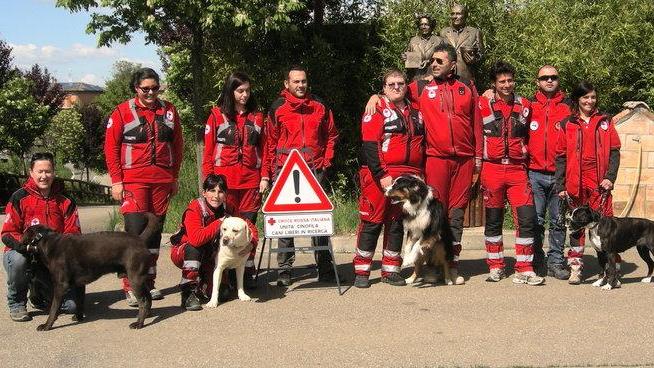 Ricognizione delle unità cinofile della Cri