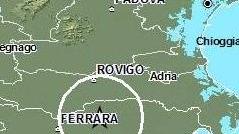 Scossa di terremoto localizzata nel centro di Copparo