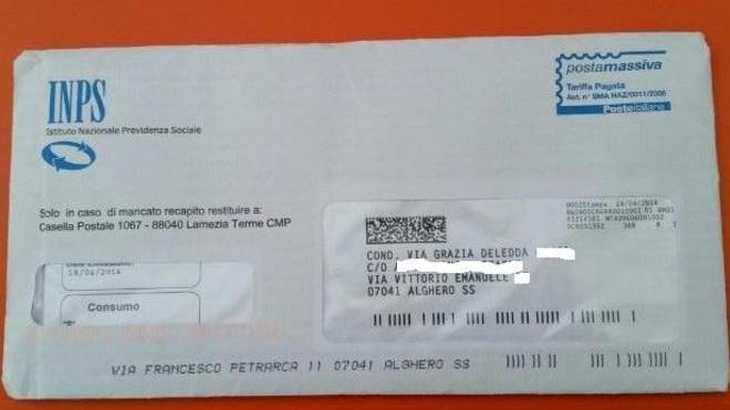 Buste tranello: intestazione dell'Inps ma dentro c'è la bolletta di Abbanoa