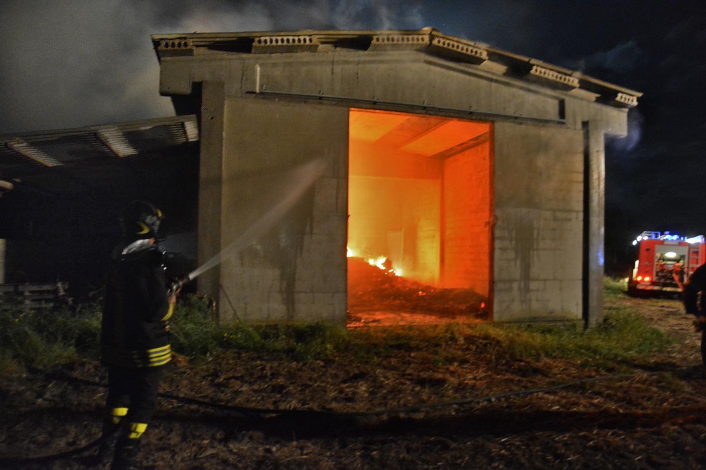 Rubano gli attrezzi e incendiano il fienile: azienda distrutta 