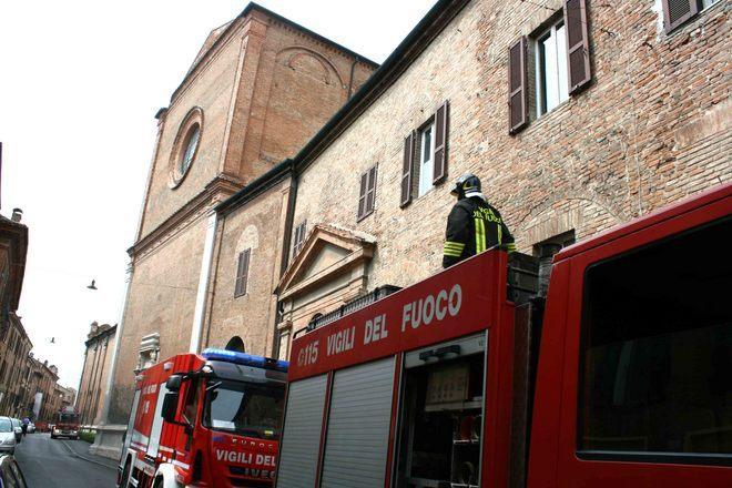 Incendio nella chiesa di San Francesco 