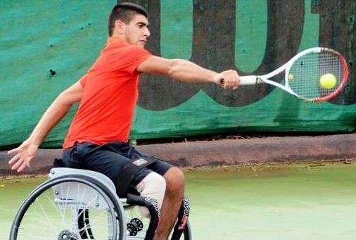 Il giovane tennista Luca Arca in gara al Foro Italico