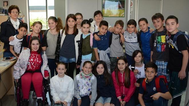 Gli scolari-cronisti visitano a Olbia La Nuova Sardegna