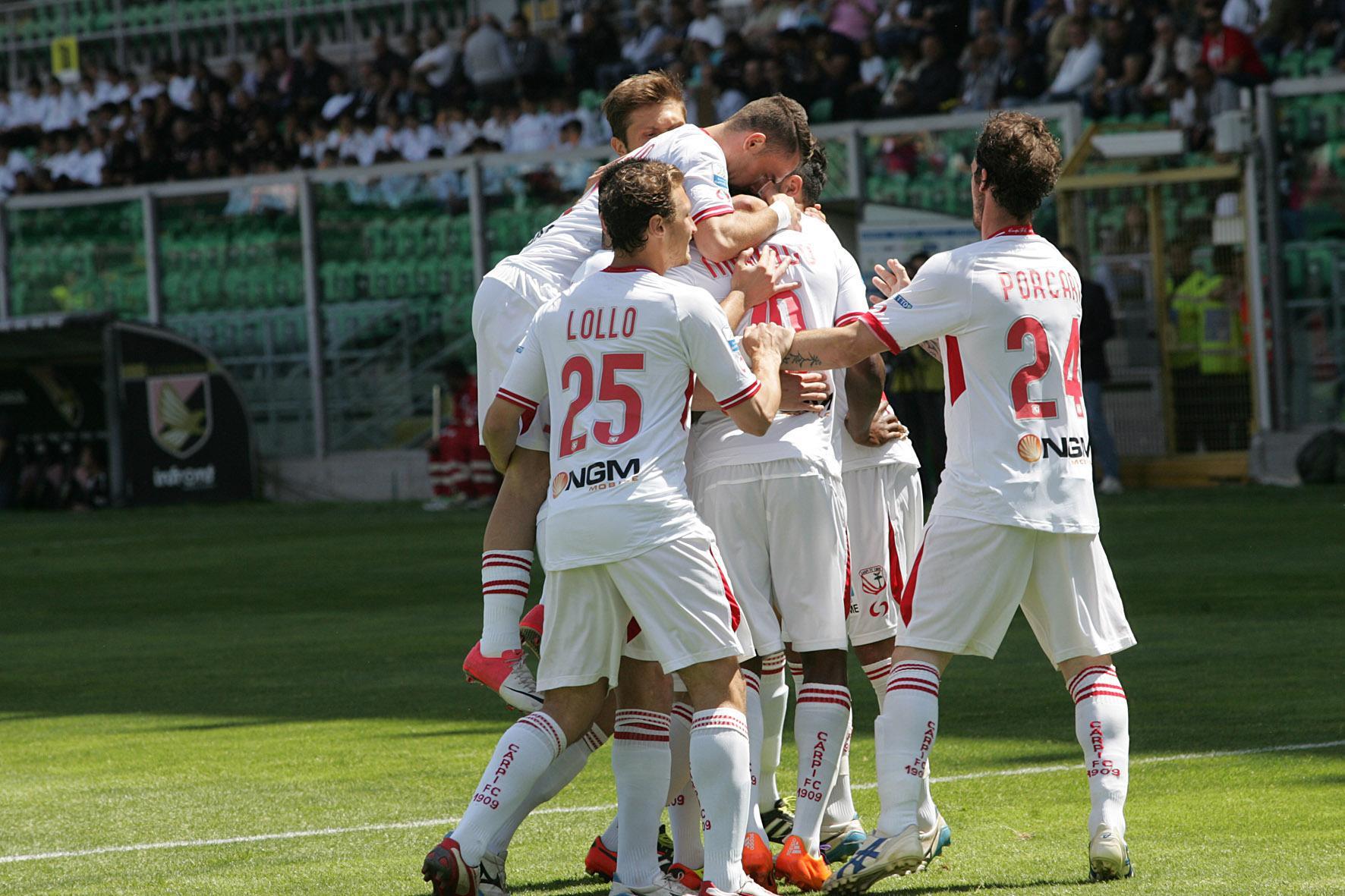 Calcio Serie B/ Il Carpi sbanca Palermo vince 2 a 1 - FOTOGALLERIA