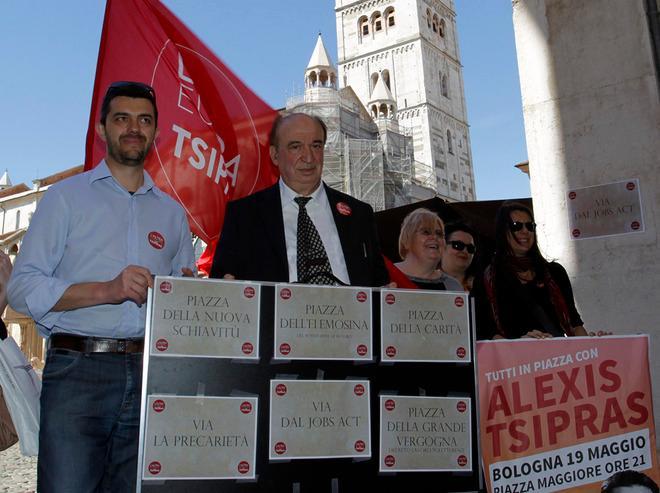 Tsipras contro il Job Acts di Renzi: «Chiamiamo questa piazza Grande Vergogna» - VIDEO 