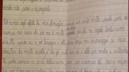 L’amore del bambino per la sua famiglia raccontato in un tema