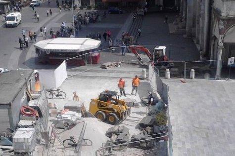 Gli scavi sul sagrato 