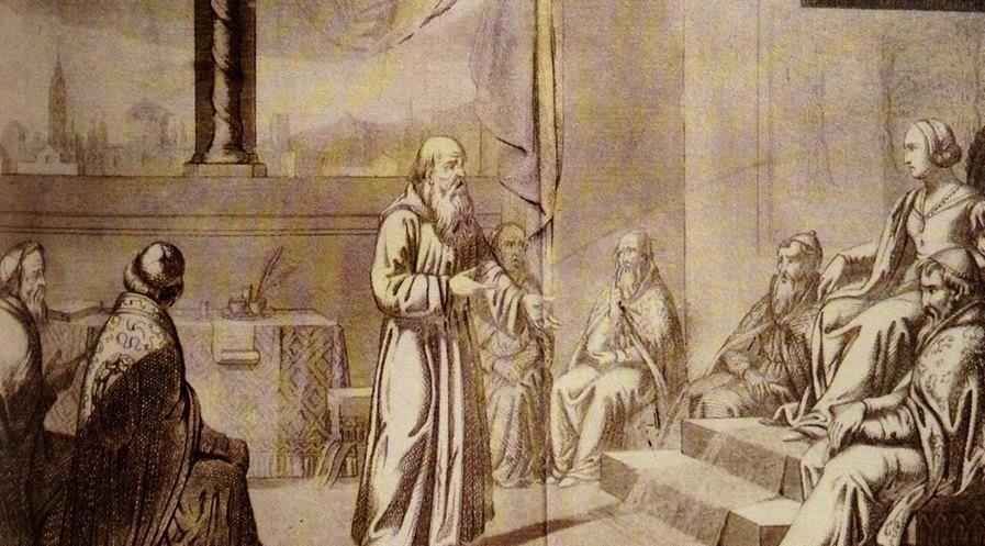 Corteo matildico, Franzoni si fa monaco 