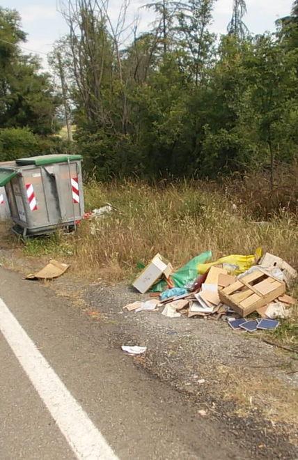 Ancora rifiuti abbandonati sulla strada provinciale 