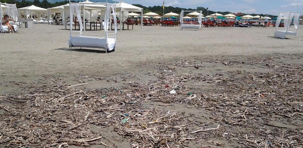 Il lavarone invade la spiaggia dei vip davanti al Twiga 