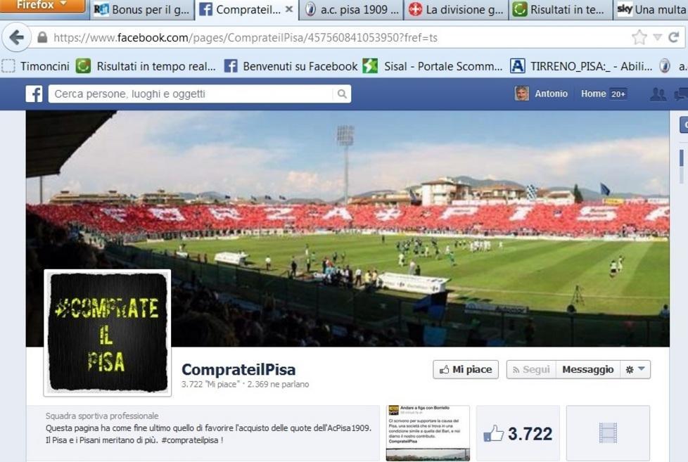 Il gruppo “Comprate il Pisa” a quota 3800