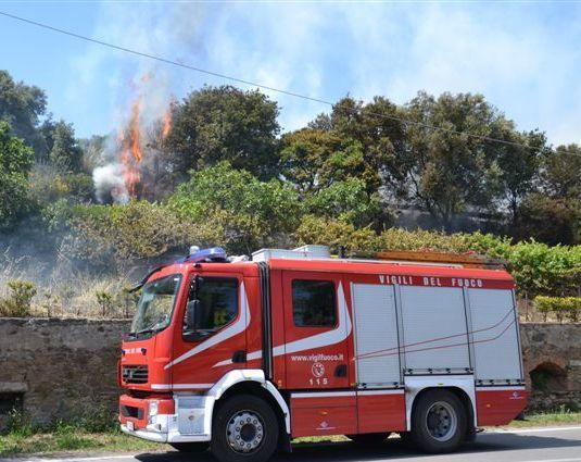 Incendio a Castiglione della Pescaia 