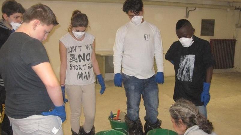 La sala “restaurata” dai ragazzi