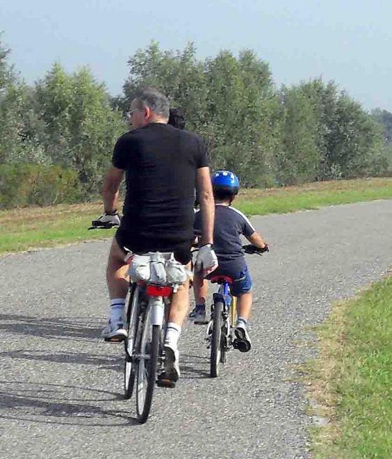 Sbiciclettata sull’argine del Po Da Serravalle a Santa Giustina