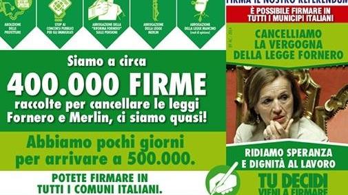 Referendum: gazebo della Lega Nord in piazza Duomo a Prato